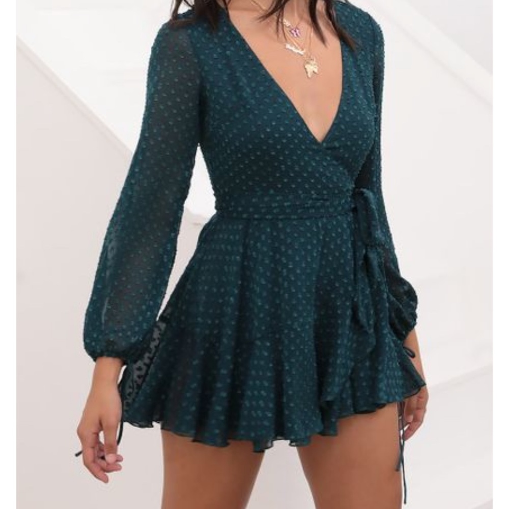 Lucy in the Sky Lexi Ruffle Wrap dress